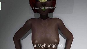 Lovely big ass and big tits in a hot scene with a chubbo male and a black stunning female actor