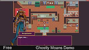 Cartoon says moans in an anime adventure