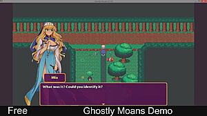 Cartoon says moans in an anime adventure