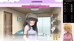 Lewdneko the Vtuber moans cutely in Love Cubed Part 9.
