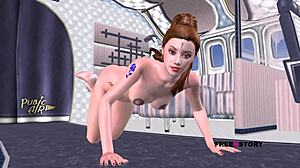 Animated 3d porn a beautiful teen 18+ girl giving sexy poses in the airplane and fingering her sexy pussy