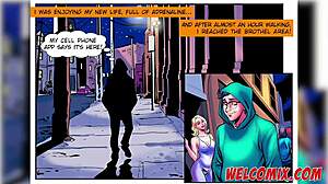 Hentai shows a nerdy man’s encounter with a sultry street walker