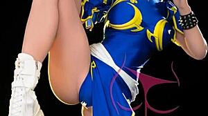 Chun Li getting intimate with toys and Hentai drawings