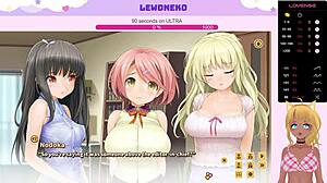 Lewdneko the Vtuber moans cutely in Love Cubed Part 9.