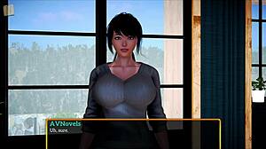 Almost sex with a redhead and a brunette as the taboo family members