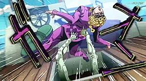 Fetish orgasm anime inspired by Jojos Bizarre Adventure and Vento Aureo