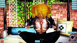 Hentai Animation with Blonde Big Tits in Doggystyle and Missionary