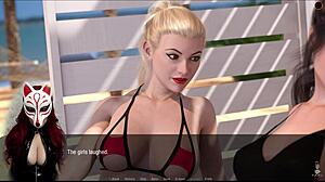 Kate 6: Outdoor Beach Adventure with a Brunette Anime MILF in Public