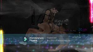 Pornographic cartoon clip for fans of anime
