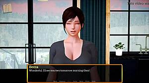 My new family part 517 features a redhead with big tits in anime action.