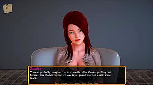 My new family part 517 features a redhead with big tits in anime action.