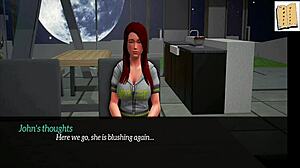 The content of this cartoon is the protagonist of a large-breasted lady and other characters also performing a three part