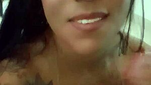 Pamela Ferrary’s deep throat queen like in a bank bathroom