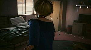 misty's steamy laguna bend scene in cyberpunk 2077. ultra settings bring raw action