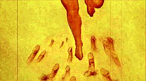 Vintage erotic drawings: retro anime contrasts intrigue