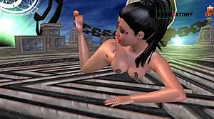 Teen 18+ Girl Fingering Her Pussy And Ass In Animated Cartoon Porn