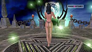 Indian Teen Poses Seductively in 3D Cartoon Video