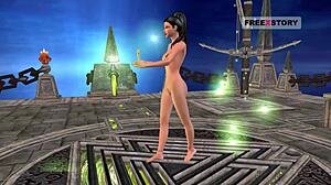 Indian Teen Poses Seductively in 3D Cartoon Video