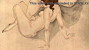This vintage erotic illustration captures retro anime vibes with sexy animations