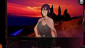 Granblue fantasy strips naked girls then ravages them: cartoon dragon conquers girls in a hot anime game