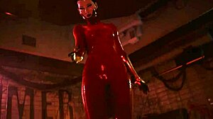 Female Tyger Claw dominates hammer club sex scene in Cyberpunk 2077