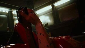 Female Tyger Claw dominates hammer club sex scene in Cyberpunk 2077