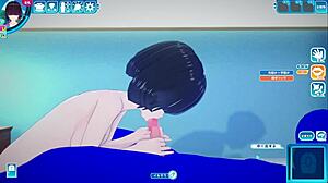 Curious about 3D hentai with a busty Japanese mekakure girl in wild sex?