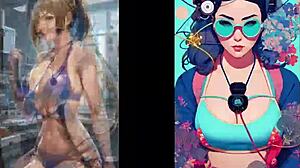 Marilyn Monroe: animated hentai singing and dancing, all in her surreal dream