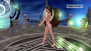 Erotic 3D animated movie dubbed in India, sex appeal Indian girl photos posing and touching herself with a banana