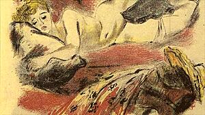 Bold vintage erotic anime illustrations