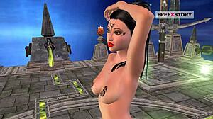 Indian new teen girl becoming slut in animated 3d sex cartoon