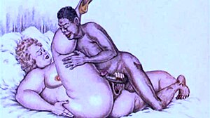 Bold vintage erotic anime illustrations