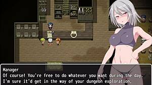 How deep can Grace go in this labyrinth town hentai game adventure part 4?