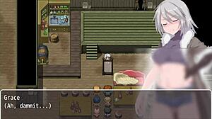 How deep can Grace go in this labyrinth town hentai game adventure part 4?