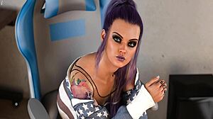 Actual anime babe Loveskysan69 in the hentai and anime 3D cartoon sex action