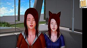 My New Family 90 Redhead Milf and Brunette Teen in Hentai Game