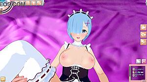 Re Zero Rem: Male POV in 3D Hentai Anime Game Koikatsu