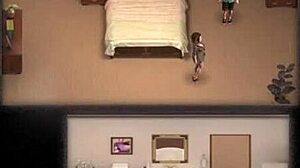Nadia's treasure: A smoking hot milf’s finger up her ass on a cartoon game