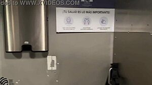 Girls with bobble head sucking aco on in public restaurant