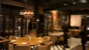 Blowjob in restaurant turns into outdoor public anime scene