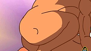 Animated couple interest in sexual position of animation and animated movies in a porn animation