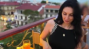 Blowjob in restaurant turns into outdoor public anime scene