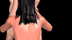 animated 3d video of indian girl banged doggystyle by japanese man with a steamy blowjob