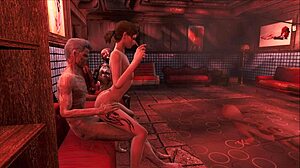 Fallout 4 power armor fuck with brunette teen!