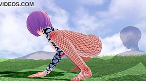 Beautiful anime babe gets a creampie in 3D cartoon