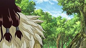 Dr. Stone episode 6 with English subtitles and Portuguese translation