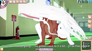 Commented gameplay of a mobile game where a bunny gets fucked to orgasm