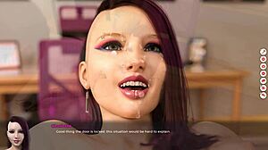 3D animated video of a secretary seducing her boss