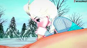 Elsa in sexy FantasyKing3 scene
