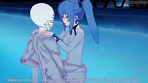 Roxy interacts with Eris nearby at the pool in Mushoku Tensei chapter 2 full movie on Sheer FantasyKing3.